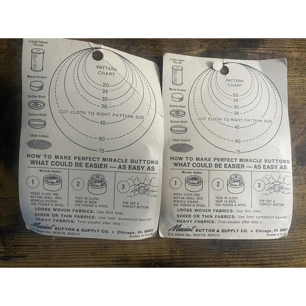 Vintage Maxant Miriacle Buttons to Cover 2 Packs Unopened